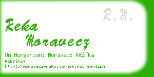 reka moravecz business card